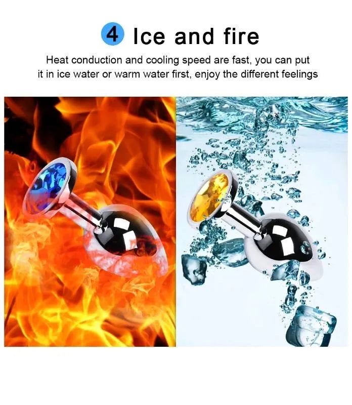 PLUG O JOYA ANAL METALICA EN TALLAS "S" "M"