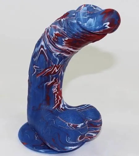 DILDO ERGONOMICO CON BASE DE SUCCION COLORIDO