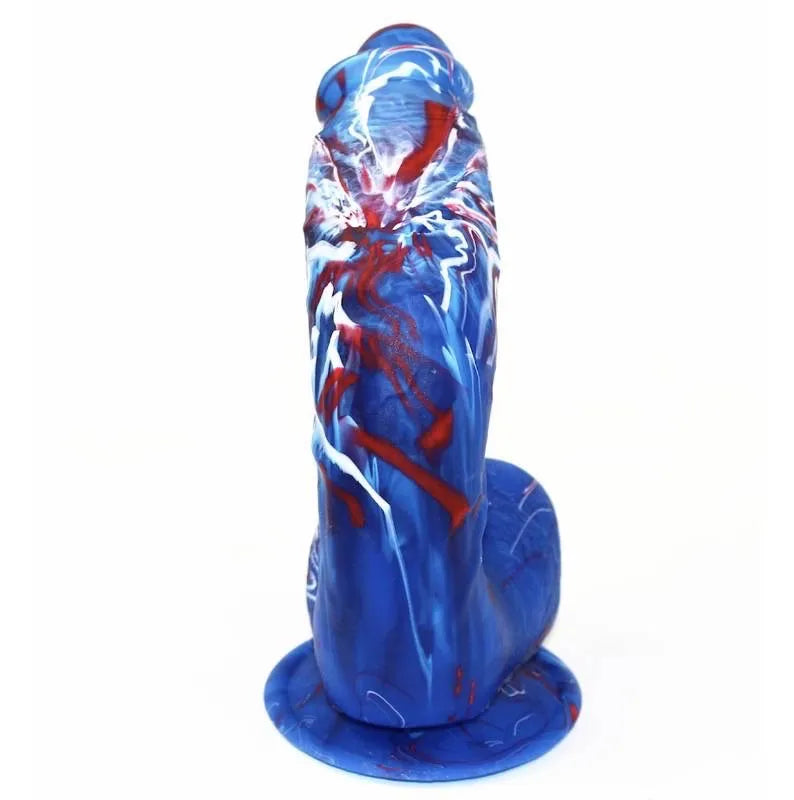DILDO ERGONOMICO CON BASE DE SUCCION COLORIDO