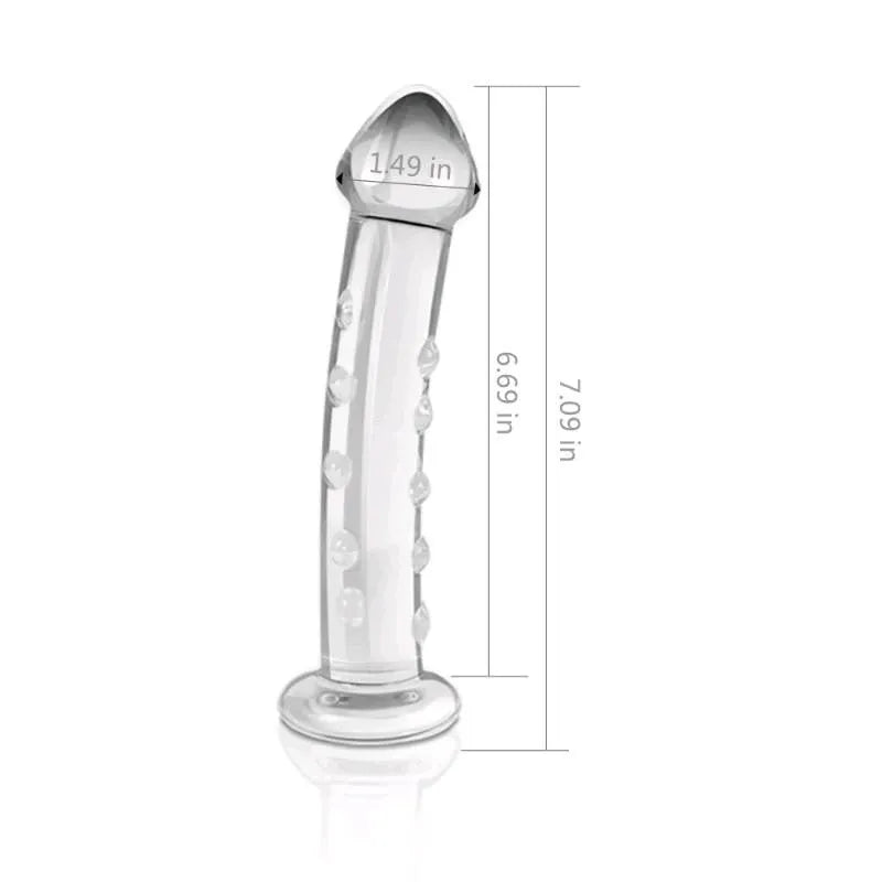 DILDO ROMANCE DE VIDRIO 7,5". LOVETOY - GS04