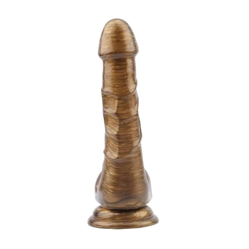DILDO DORADO CON VENTOSA Y BASE DE SUCCION. CHISA - CN-711758843