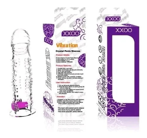 FUNDA ESTRIADA CON VIBRADOR PARA HOMBRE. DOCOO - RW001