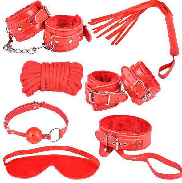 KIT BONDAGE DE 9 PIEZAS, COLORES. BDSM - KIT
