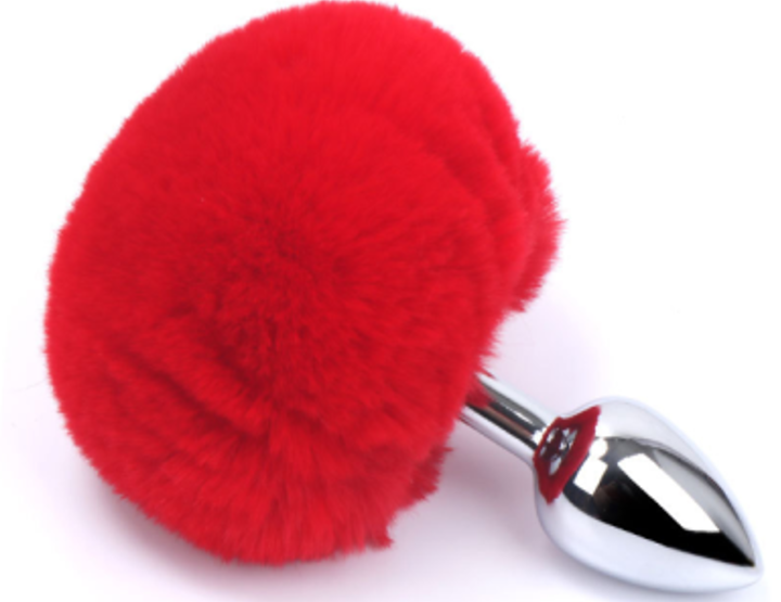 COLA DE CONEJO CON PLUG METALICO TALLA "S"