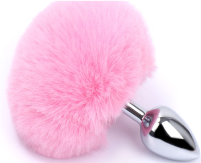 COLA DE CONEJO CON PLUG METALICO TALLA "S"